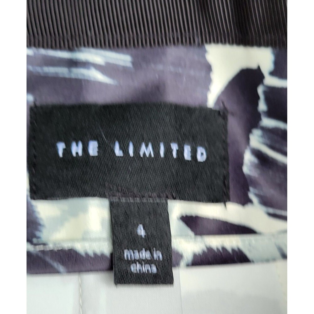 THE LIMITED Women's Black White Pleated Knee Length Skirt Sz 4 - Picture 3 of 4